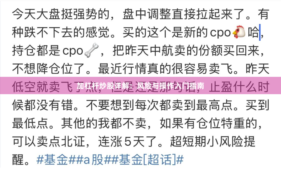 加杠杆炒股详解：风险与操作入门指南