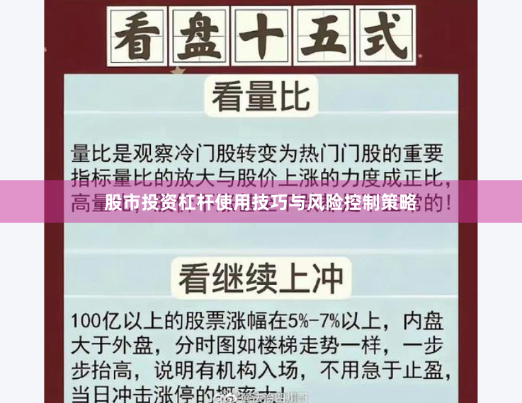 股市投资杠杆使用技巧与风险控制策略
